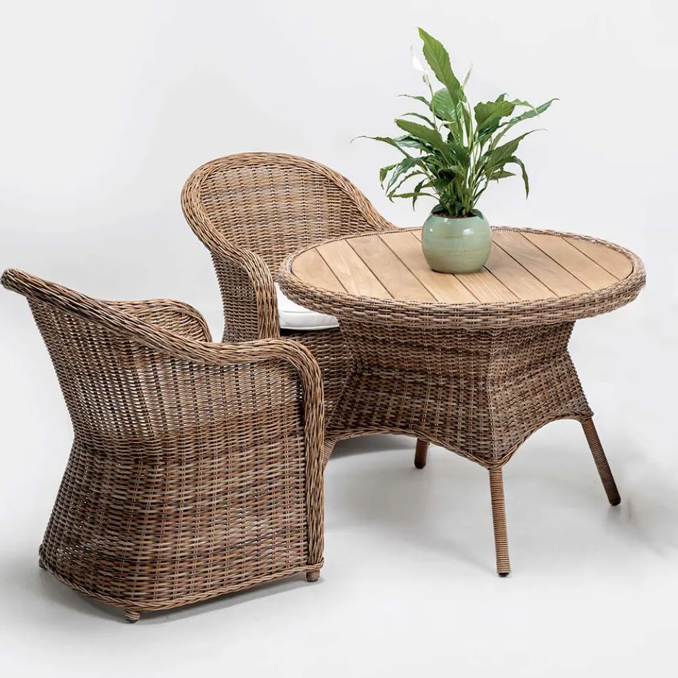 Gartenstuhl aus Aluminium- und Polyrattan-Geflecht - Melina