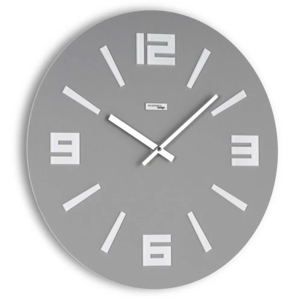 Uhr aus halbgeschäumtem PVC und farbigem Methacrylat, hergestellt in Italien – üblich