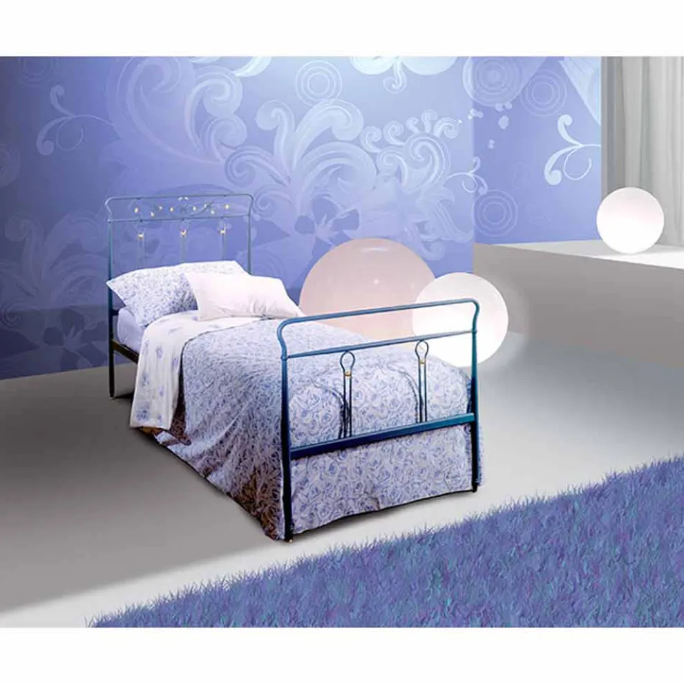 Pan Einzelbett aus Schmiedeeisen in Design