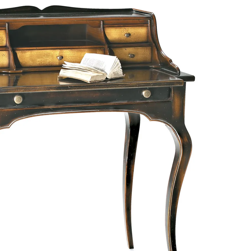 Schreibtisch mit 5 Schubladen und abnehmbarer Platte, hergestellt in Italien – Maia