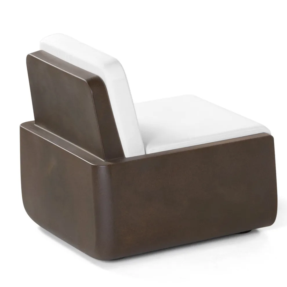 Outdoor-Sessel aus Polyethylen mit Stoffkissen Made in Italy - Belida