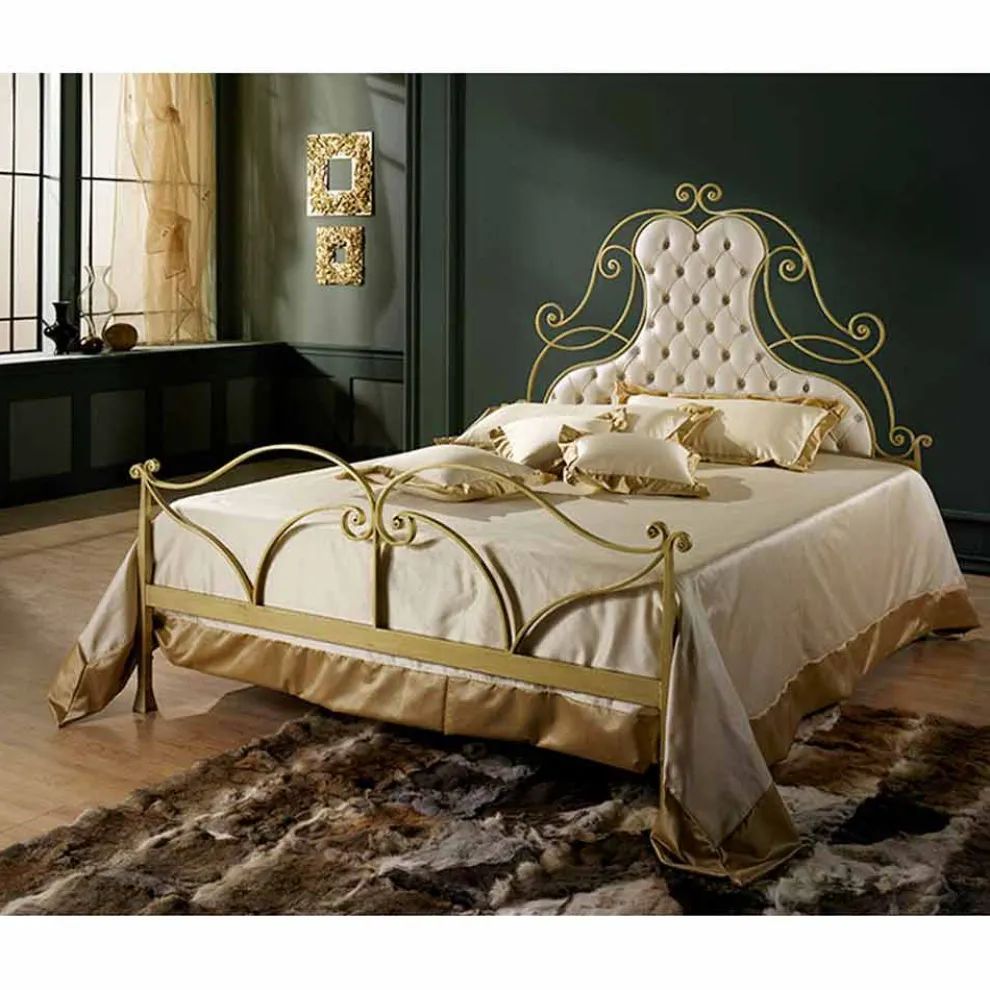 Paride Doppelbett aus Schmiedeeisen in Design