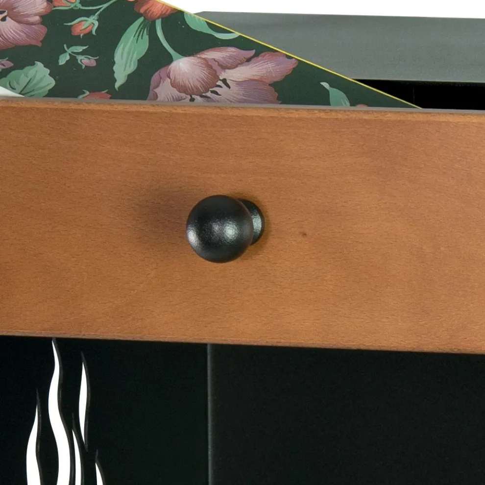 Holzhalter mit Rollen und oberer Schublade Made in Italy – Polare