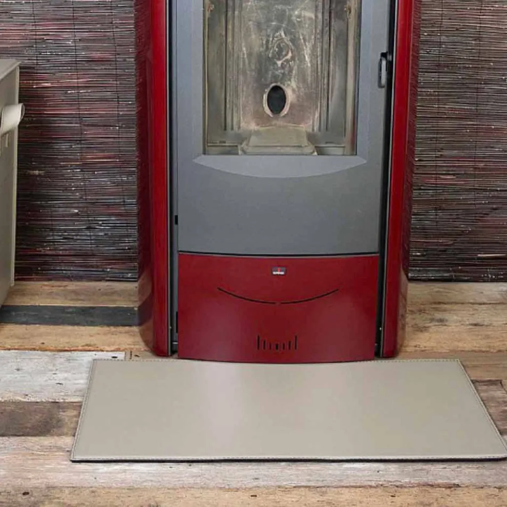 Modernes Design Ledermatte für Kamin / Herd Cleo Made in Italy