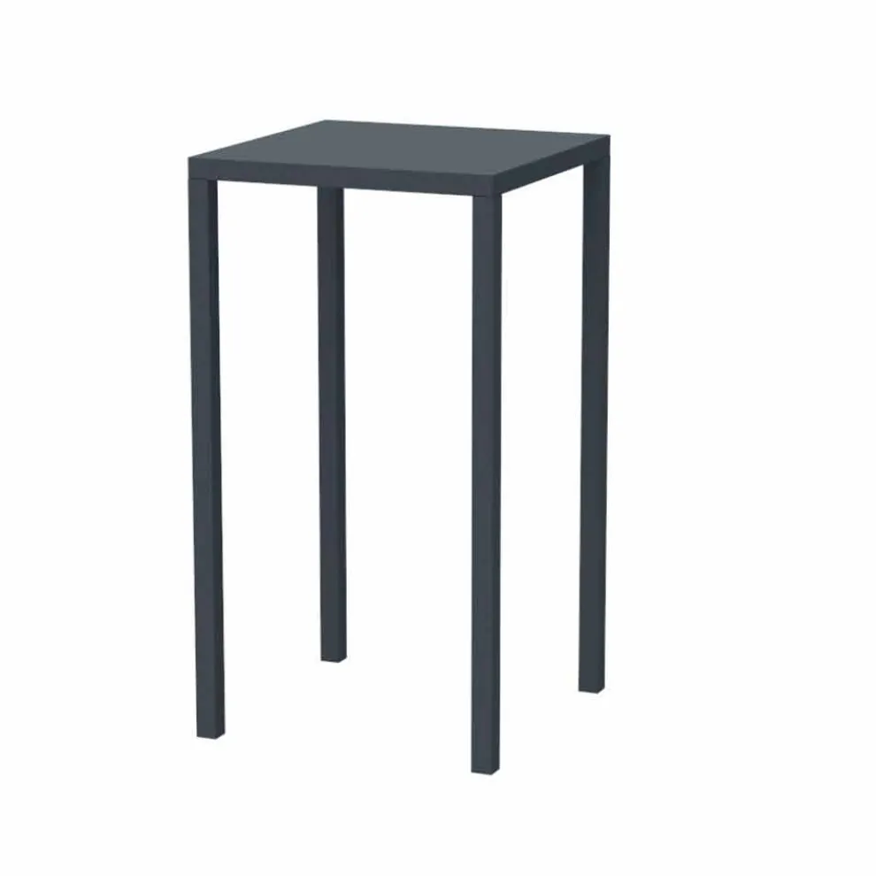 Quadratischer Stehtisch aus lackiertem Metall Made in Italy - Cuba