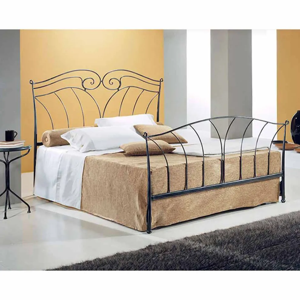 Nettuno Doppelbett aus Schmiedeeisen in Design