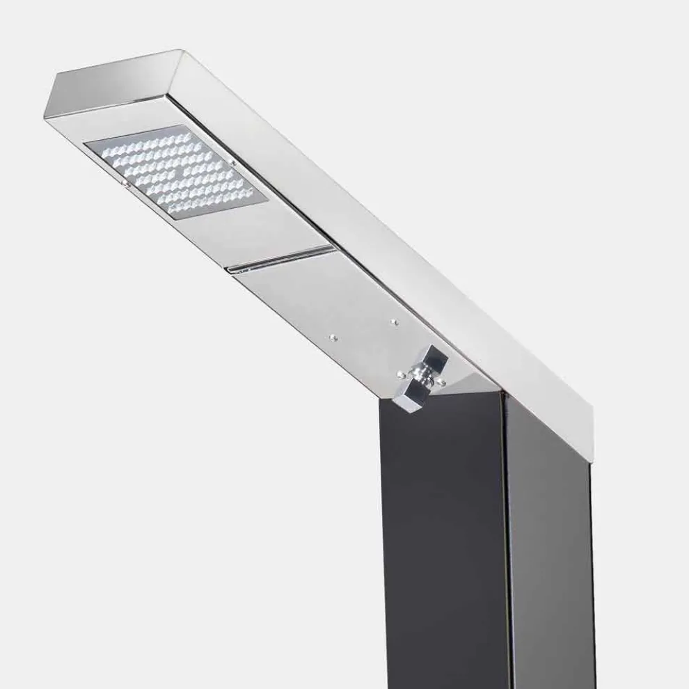 Solare Gartendusche aus Stahl mit Wasserfallstrahl Made in Italy - Werner