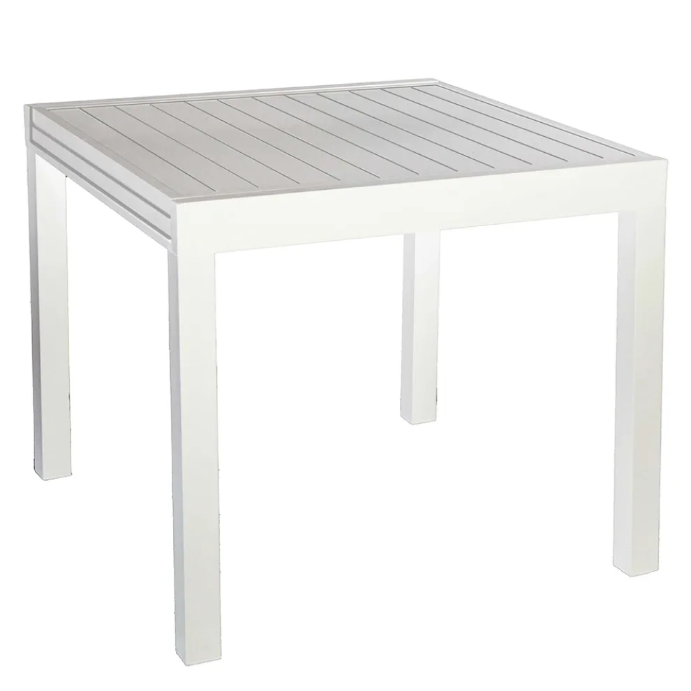 Quadratischer Tisch ausziehbar auf 180 cm aus Aluminium - Marker