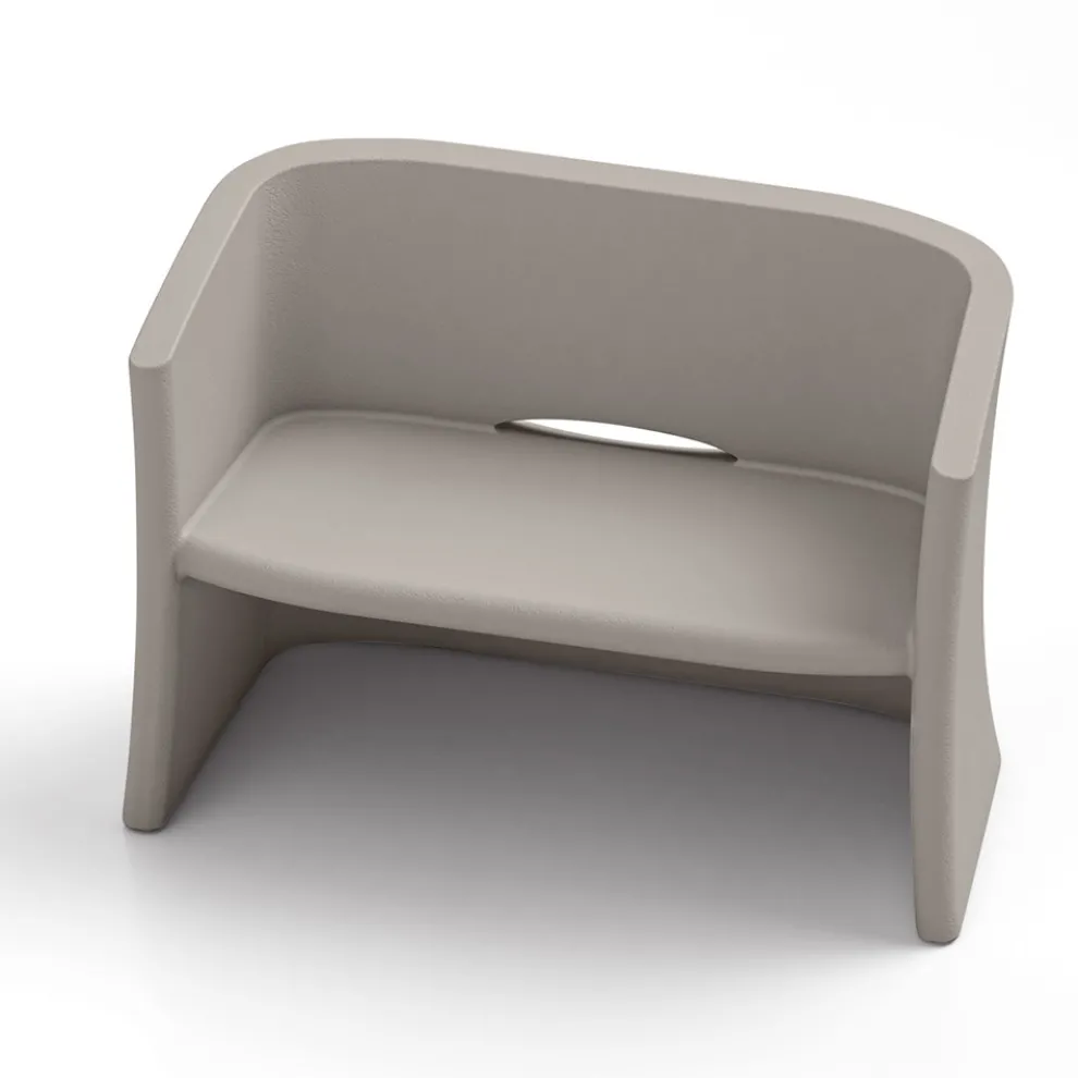 2-Sitzer-Gartensofa aus farbigem Polyethylen Made in Italy - Gomez