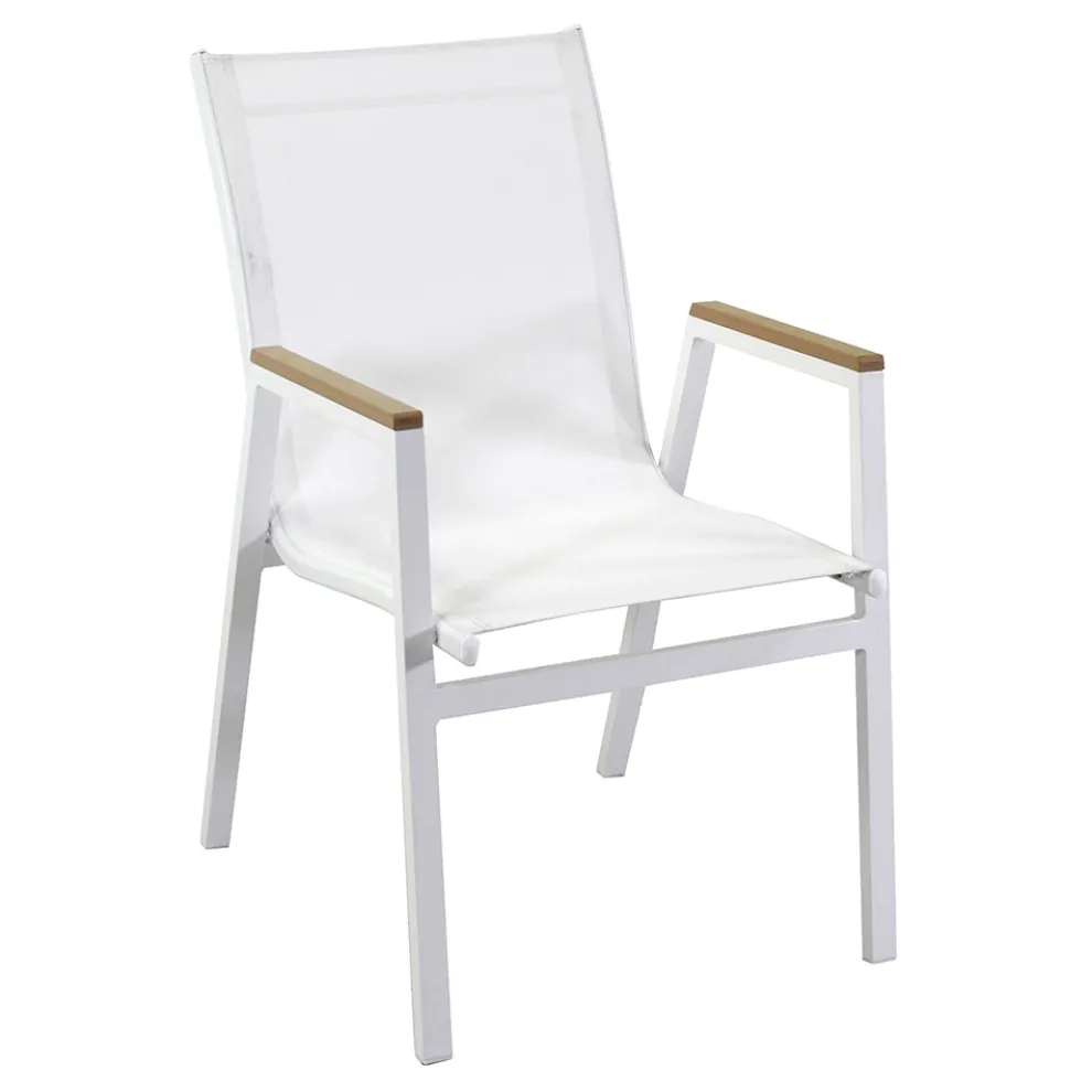 Aluminium und Textilene Sessel mit Polywood Armlehnen - Diary