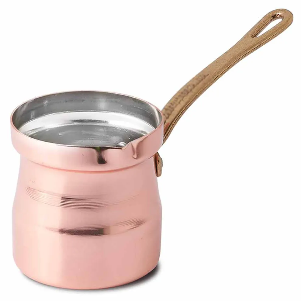 Türkische Kaffeemaschine im handgefertigten Design aus verzinntem Kupfer Made in Italy - Gianlorenzo