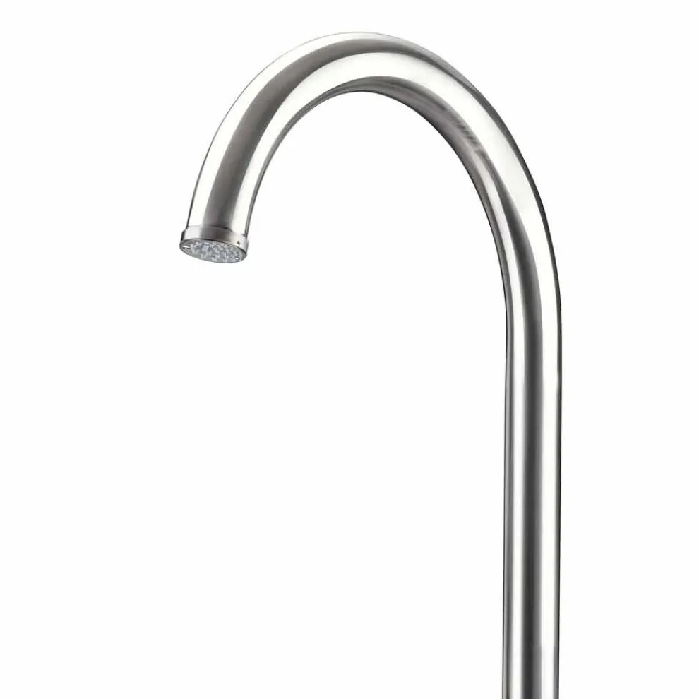 Gartendusche aus verchromtem Edelstahl mit Fußwaschung Made in Italy - Marlen