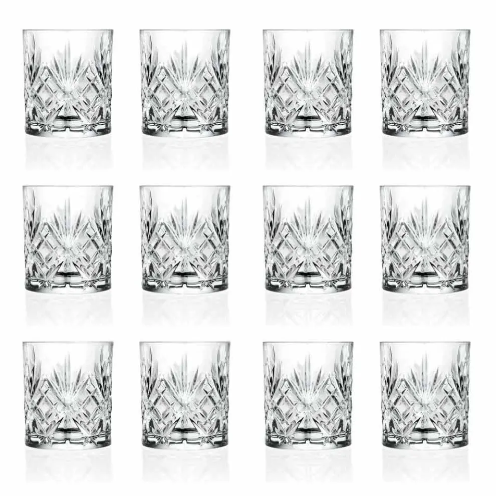 Doppelte altmodische Glas, Vintage-Stil Öko-Kristall 12 Stück - Cantabile