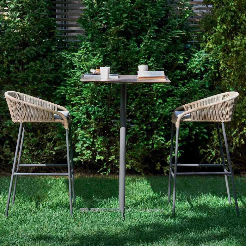 Sitzhocker handgeflechtet 2 Teile Varaschin