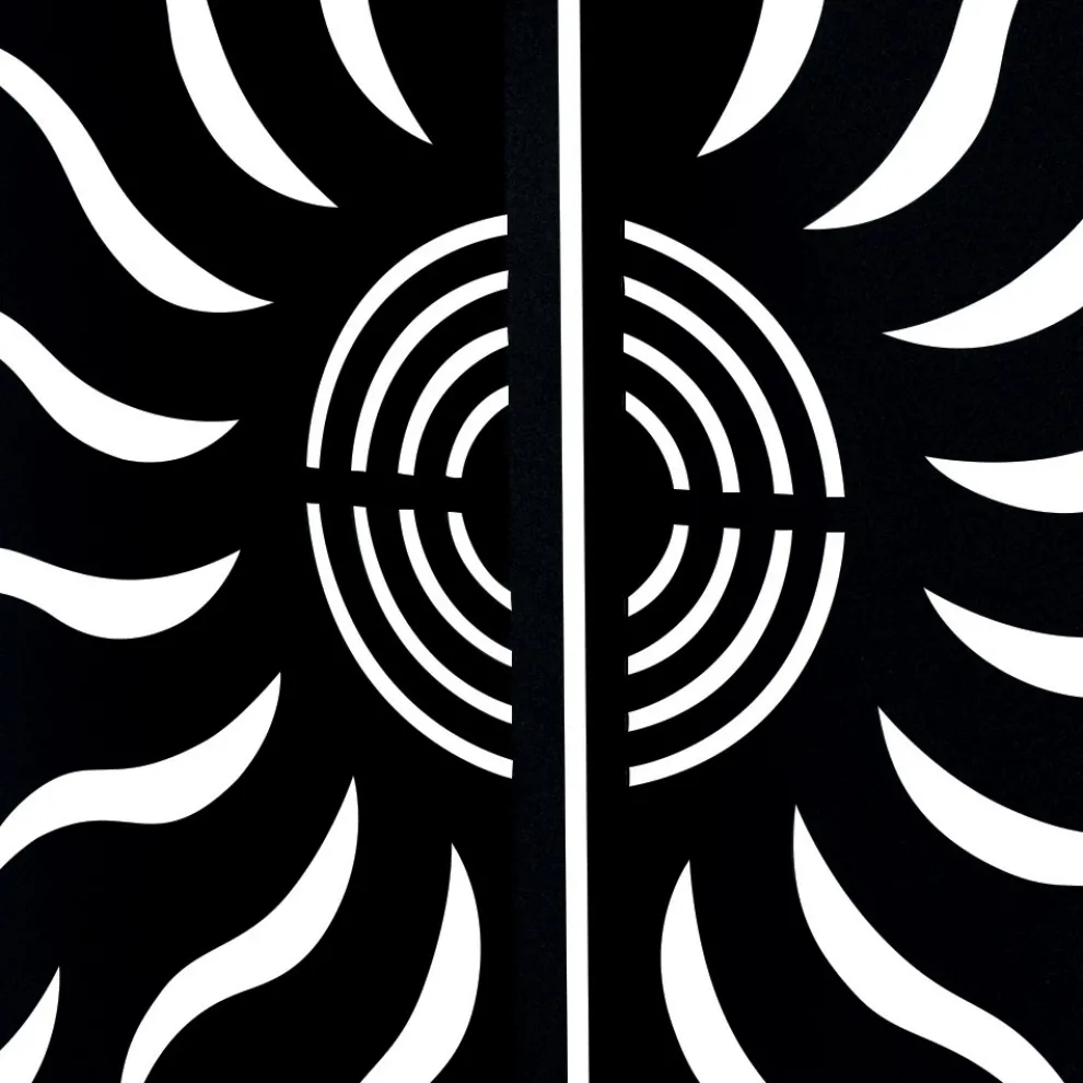 Gebogener Herdschutz mit 2 Metalltüren, hergestellt in Italien – Ente