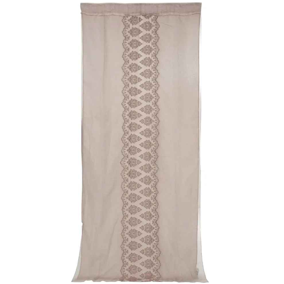 Leichter Leinenvorhang mit Organza und gotischer Stickerei im Luxury Center - Marinella