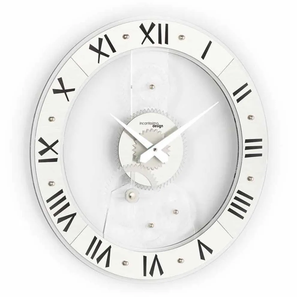 moderne Wanduhr groß  aus Mineralglas BettyG  Modell