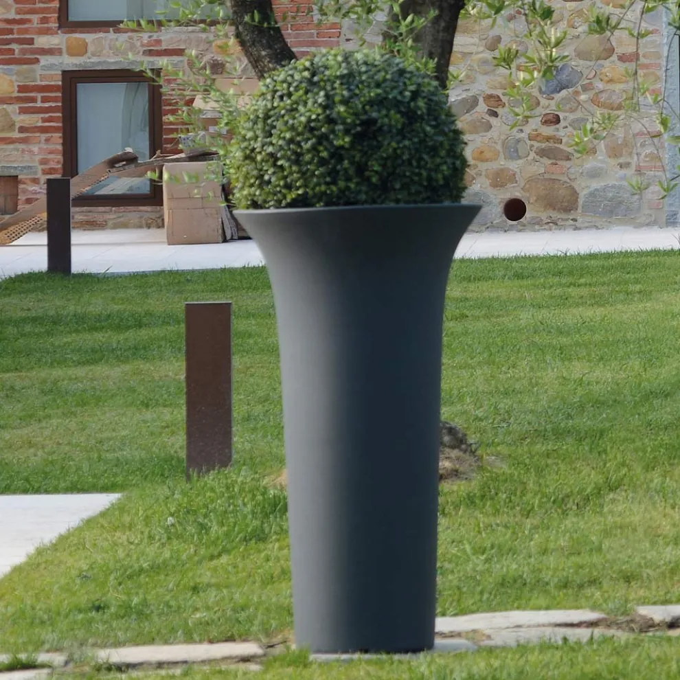 Runder Pflanzkübel aus Polyethylen Made in Italy - Tremont