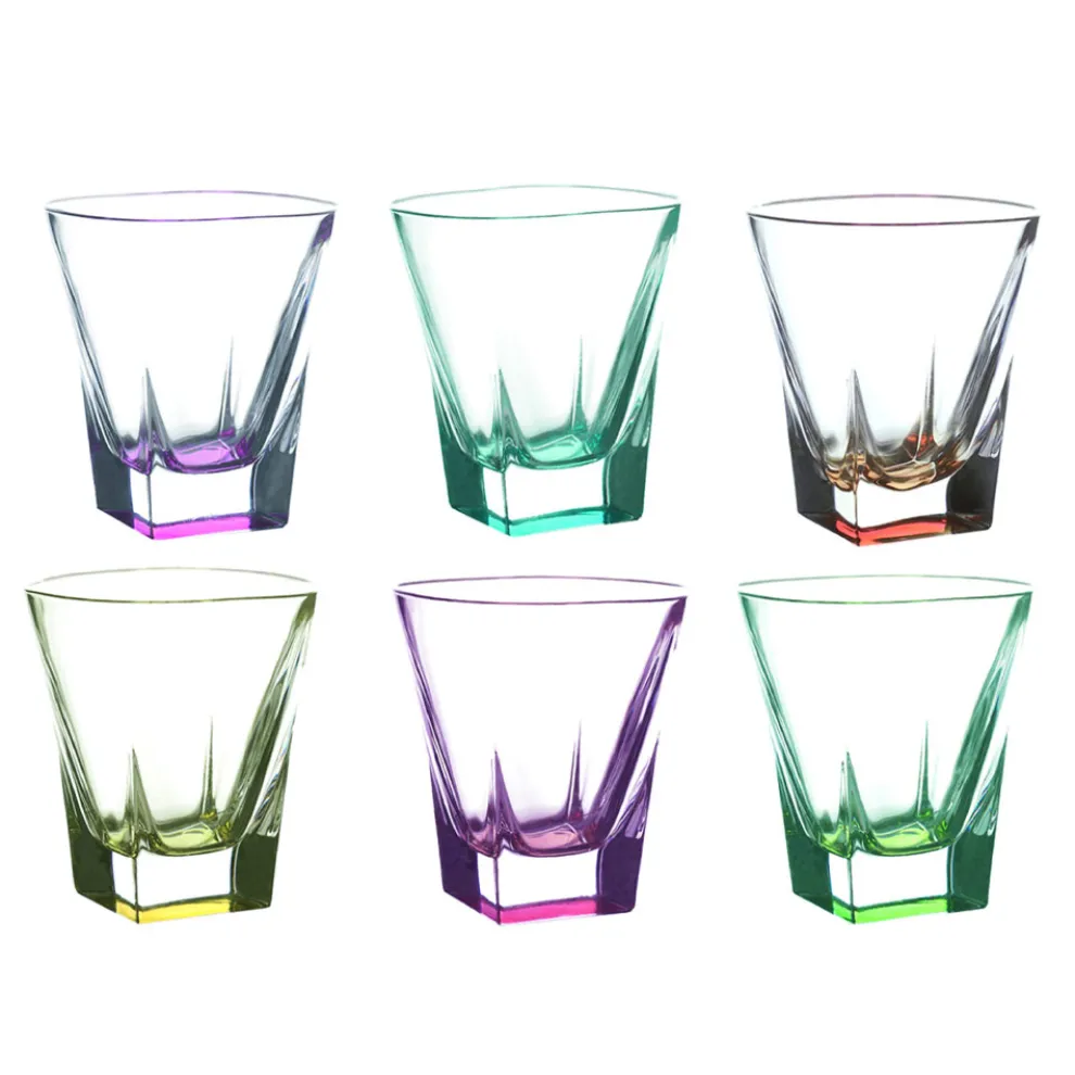 Tumbler Low Trinkgläser in Öko-farbigem Kristall 12 Stück - Amalgam