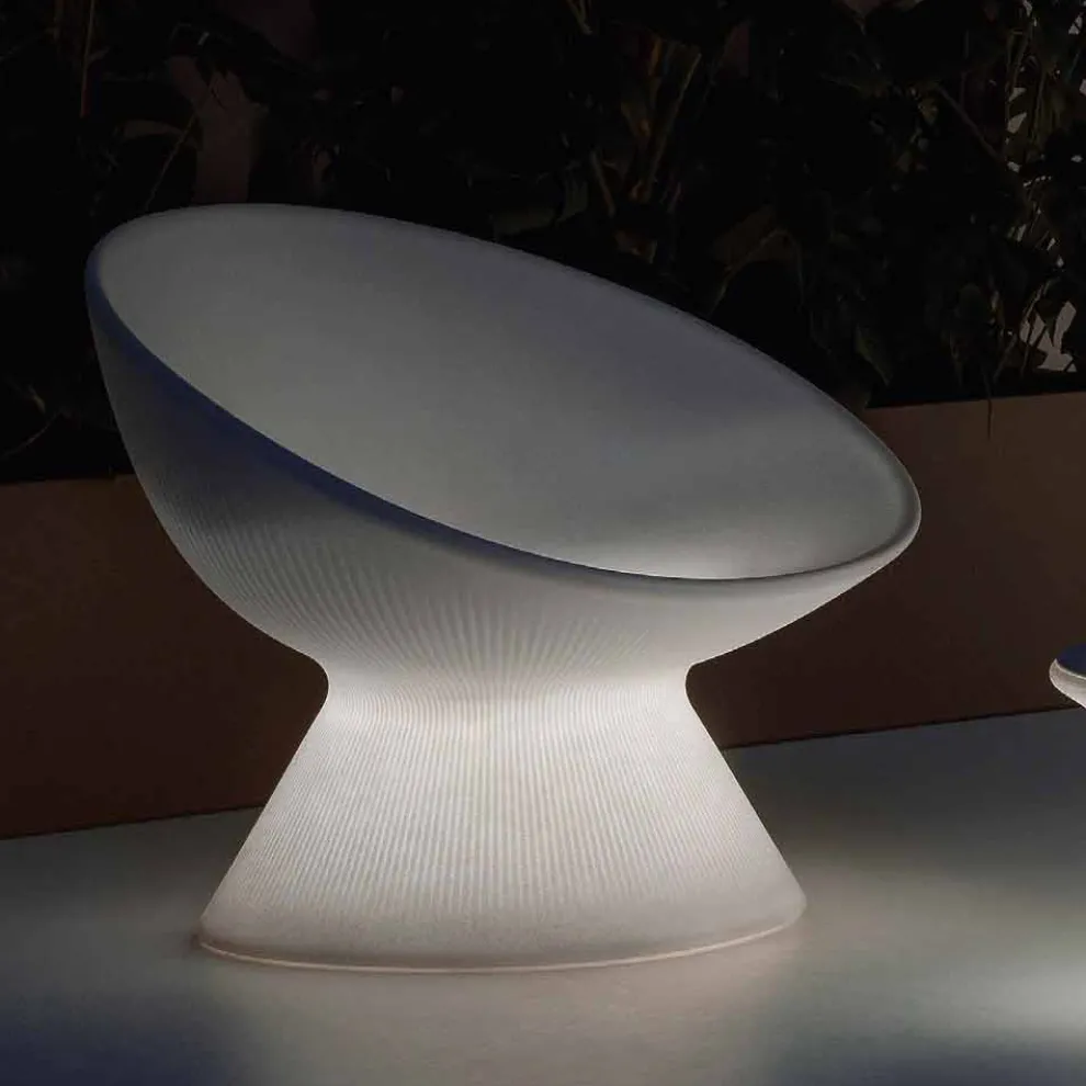 Leuchtender Outdoor-Sessel aus Polyethylen mit LED-Licht Made in Italy - Desmond