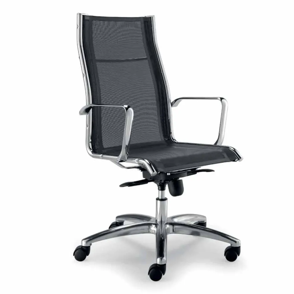 Design directional Bürosessel aus eine einzige Netz in Italien hergestellt Agata