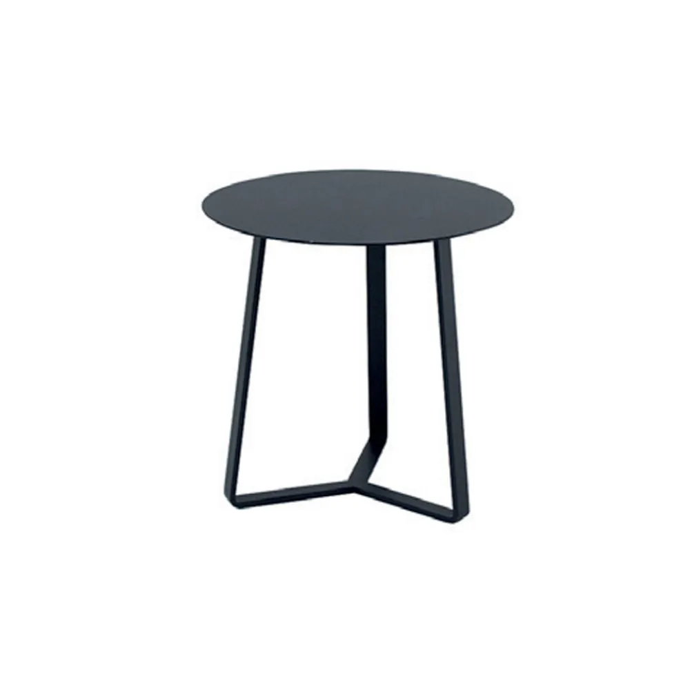 Runder Outdoor-Couchtisch aus epoxidpulverbeschichtetem Aluminium - Mitch