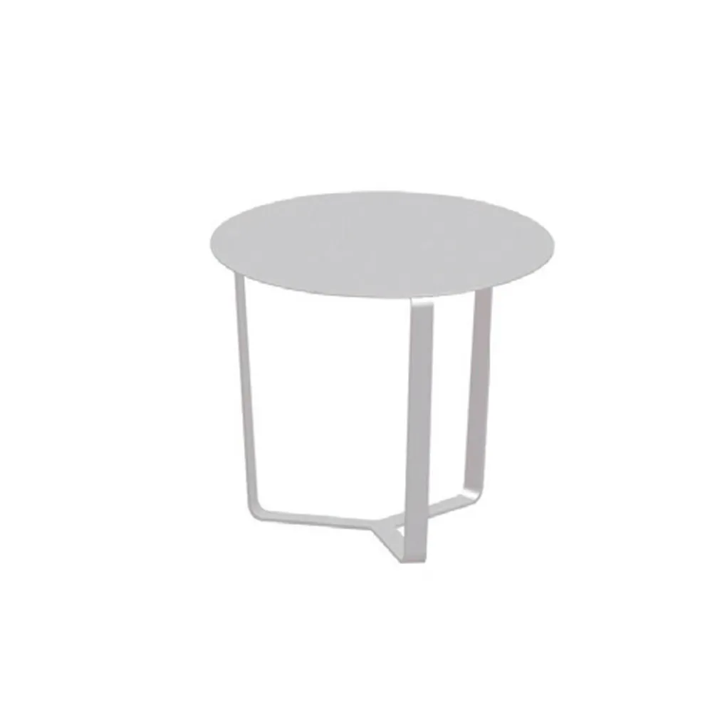 Runder Outdoor-Couchtisch aus epoxidpulverbeschichtetem Aluminium - Mitch