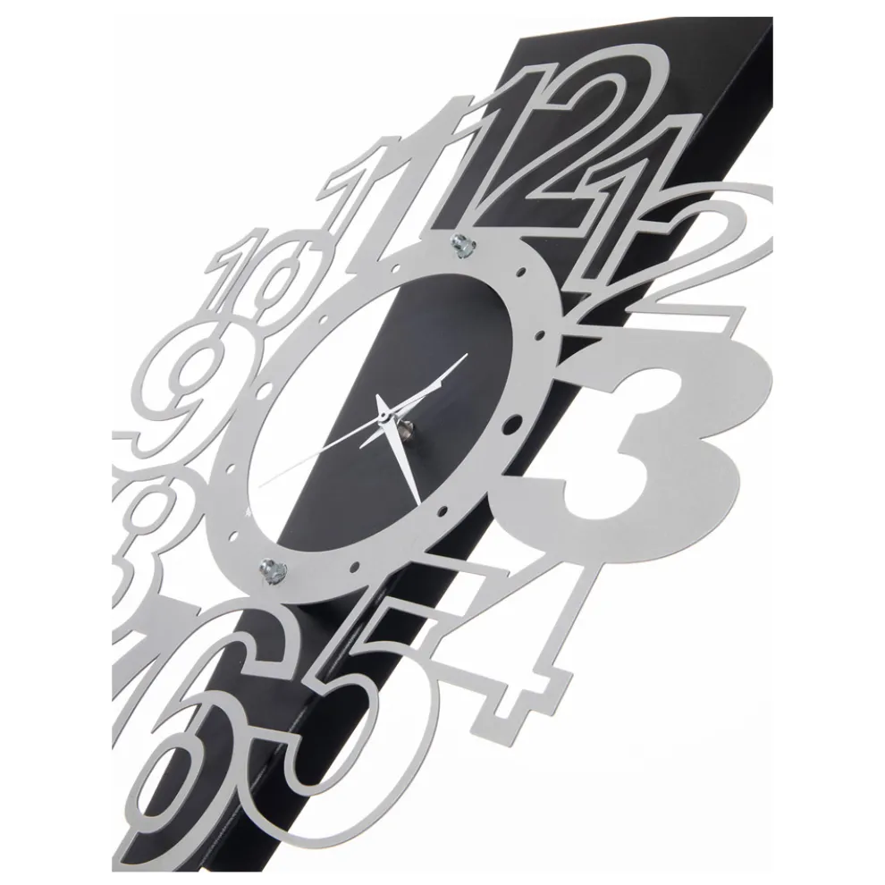 Eisen-Wanduhr mit Ausrufezeichen, hergestellt in Italien – Hand