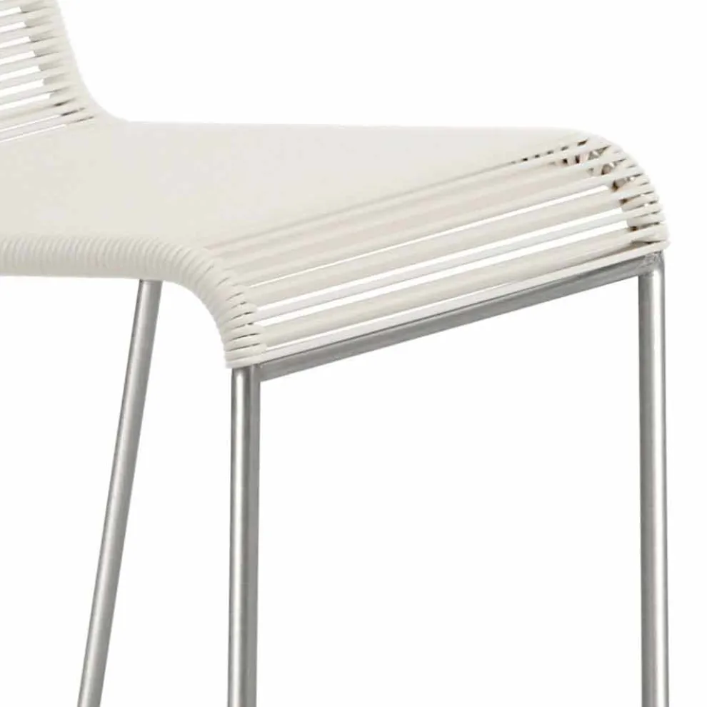 Outdoor Design Stuhl aus Stahl und PVC Made in Italy - Madagaskar