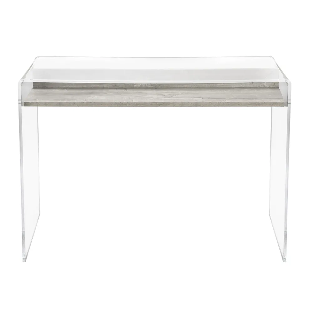 Transparente Konsole aus Plexiglas mit Designer-Holzregal – Carducci