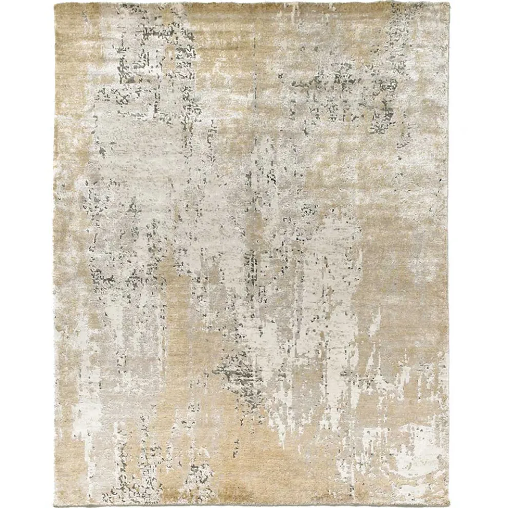 Modernes Design Eleganter Teppich für Wohnzimmer in Bambusseide und Wolle - Pascha