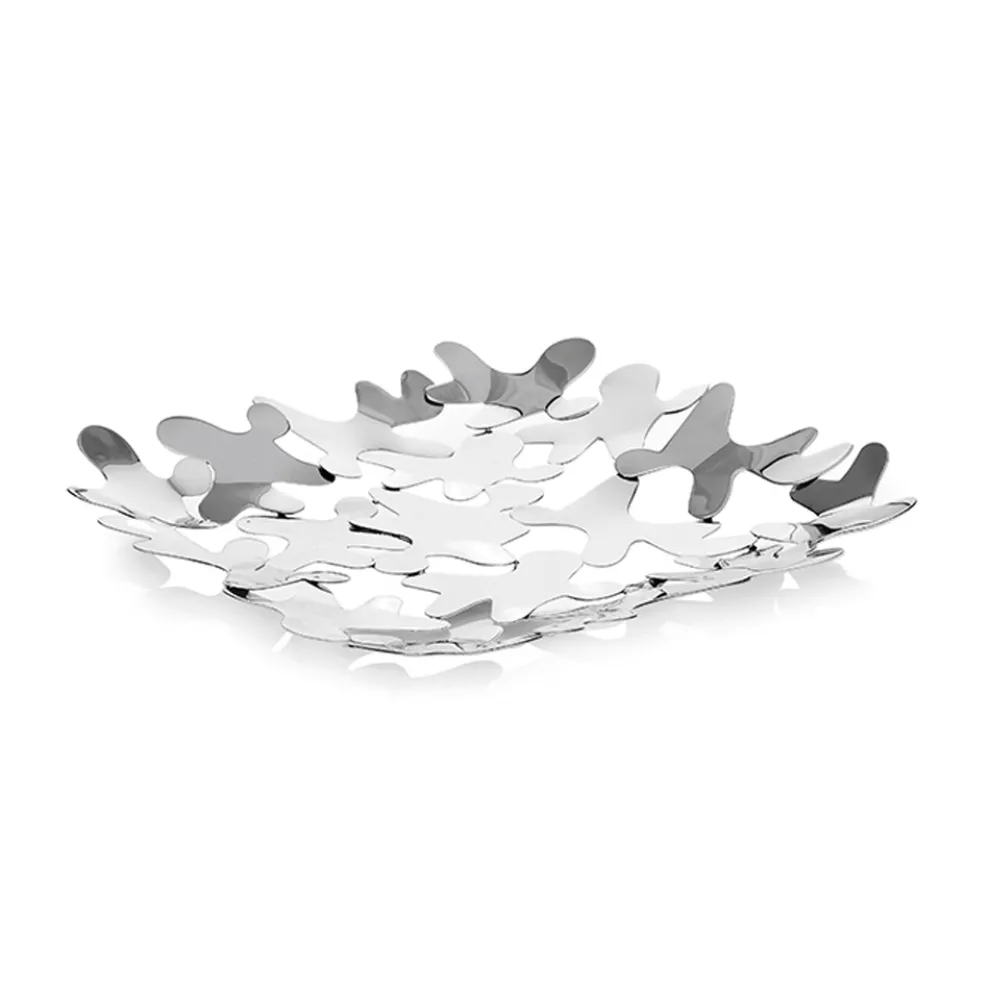 Quadratisches Mittelstück Zeitgenössisches Design Verziertes Silbernes Metall - Cordoba