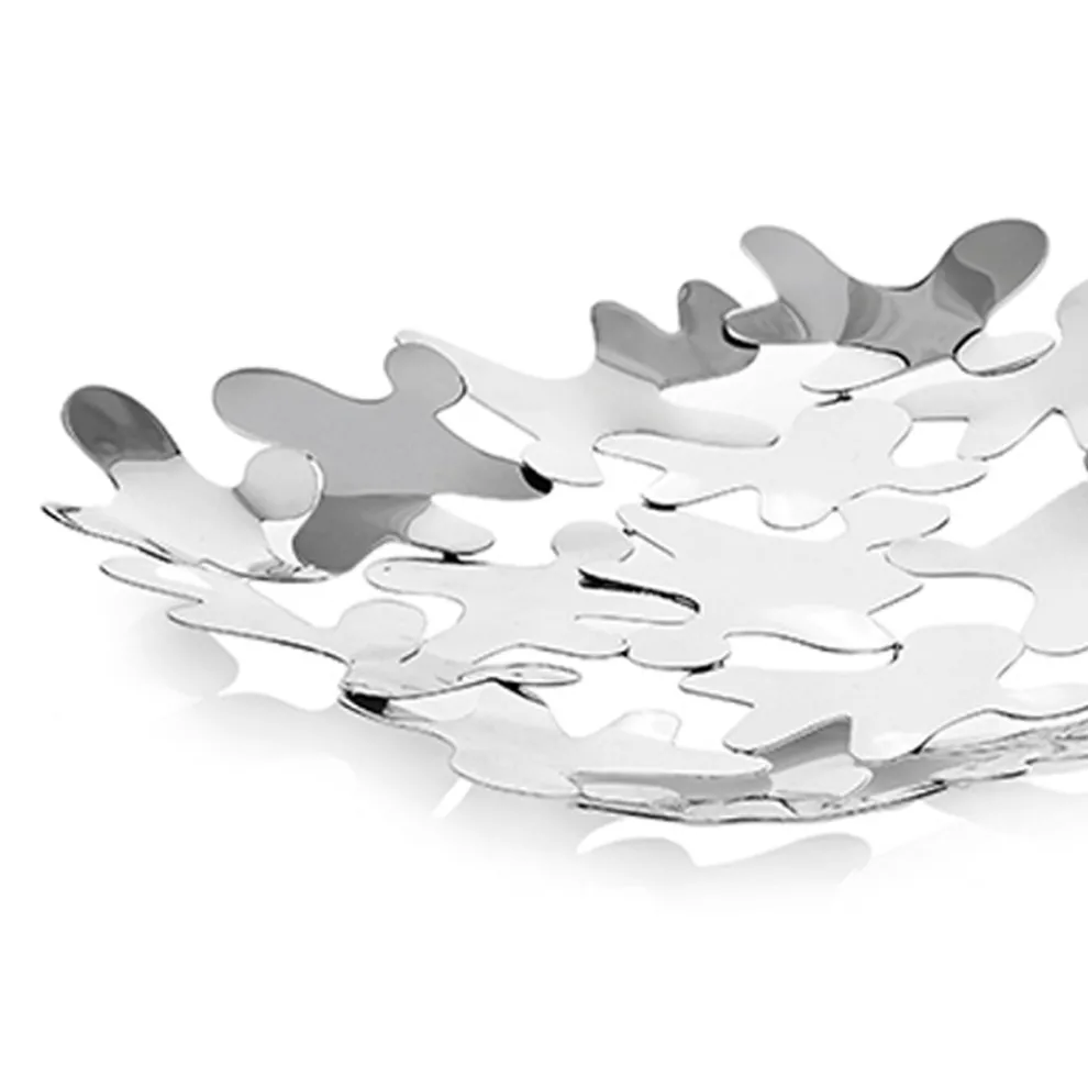 Quadratisches Mittelstück Zeitgenössisches Design Verziertes Silbernes Metall - Cordoba