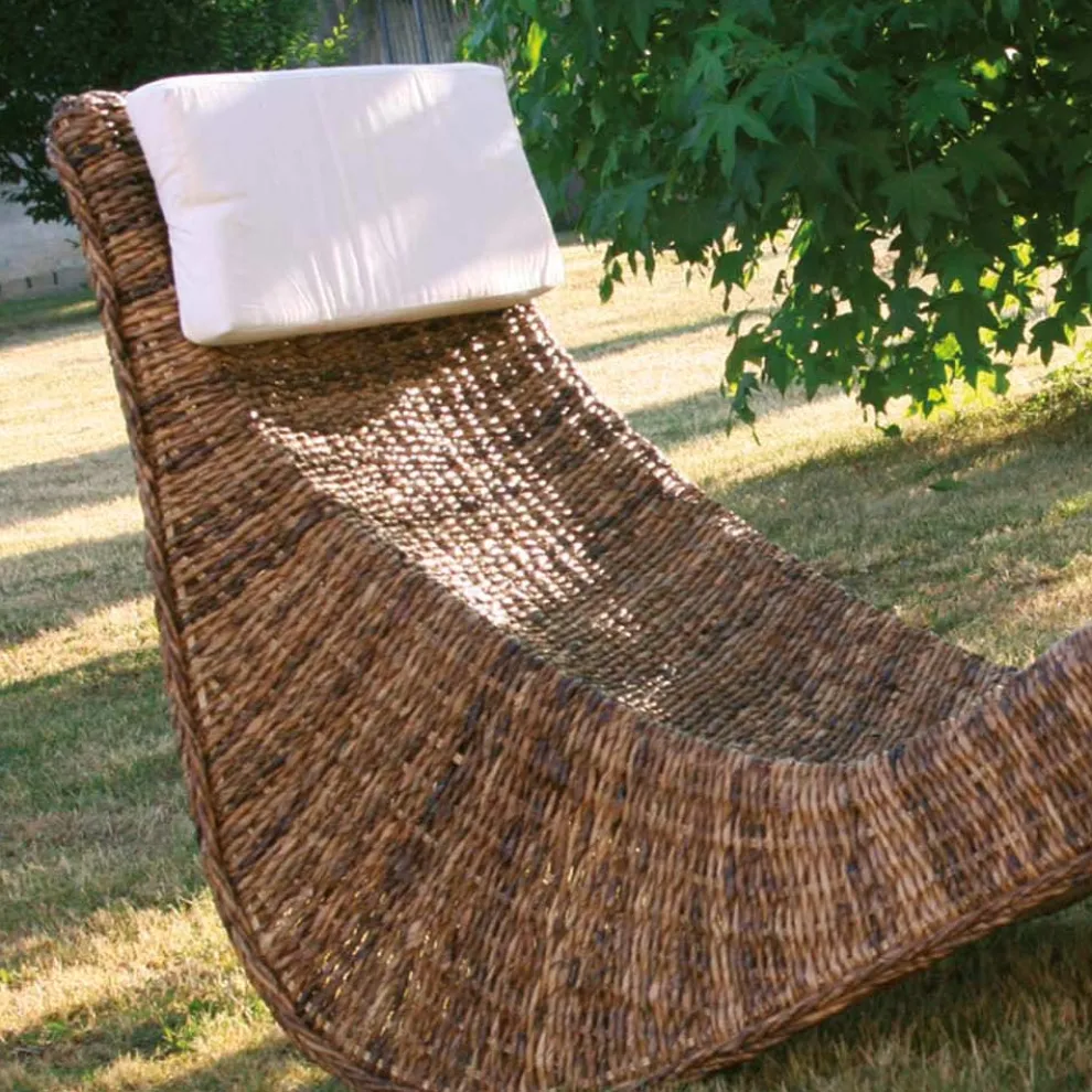 Outdoor Chaiselongue in Banana Weaving mit Kopfstütze - Jolanda