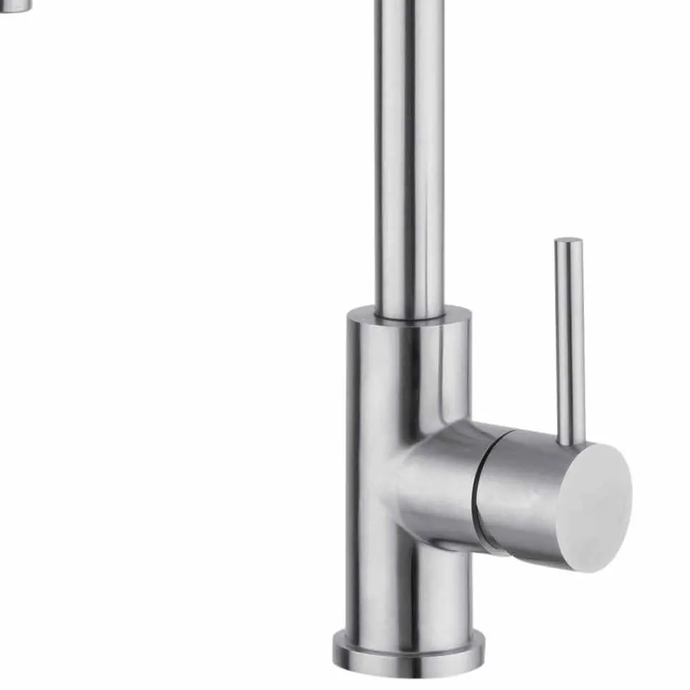 Verstellbarer Edelstahl-Spülbeckenmischer Made in Italy - Lilio