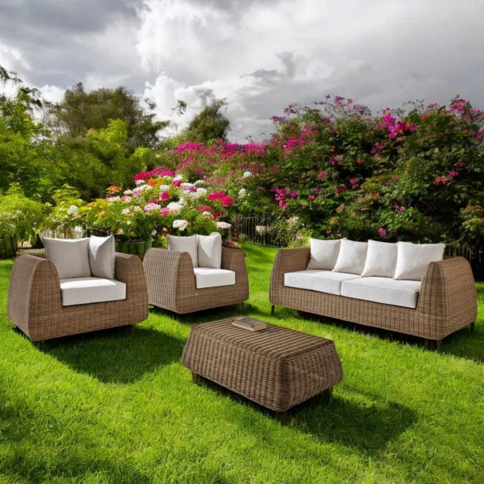 Handgewebtes Gartenset aus Polyrattan – Charlie