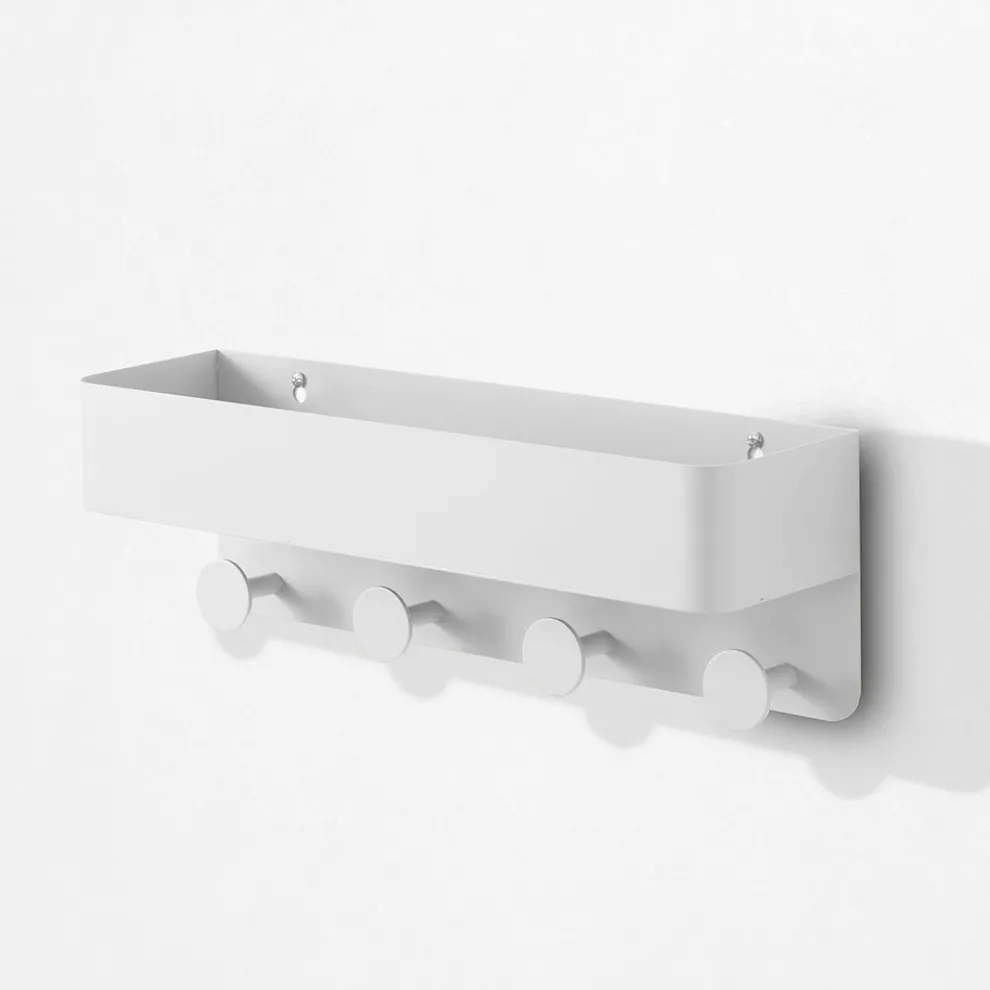 Zusammensetzung von 2 Objektregalen mit Handtuchhalter -Lou