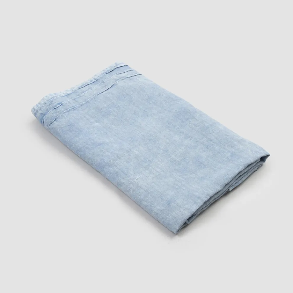 Blaues schweres Leinen-Badetuch, von Luxus und italienischem Design - Jojoba