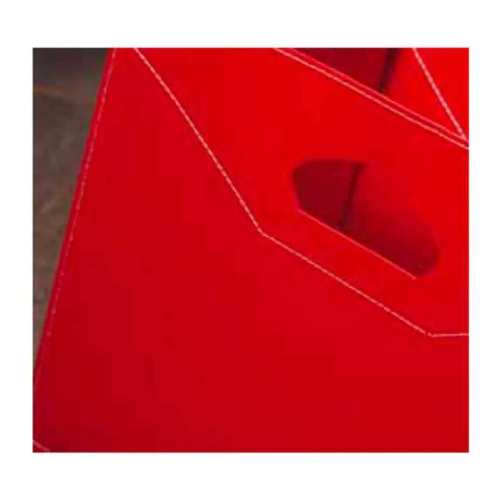 Brennholztasche aus Leder mit bequemen Rädern Innovo 100% Made in Italy