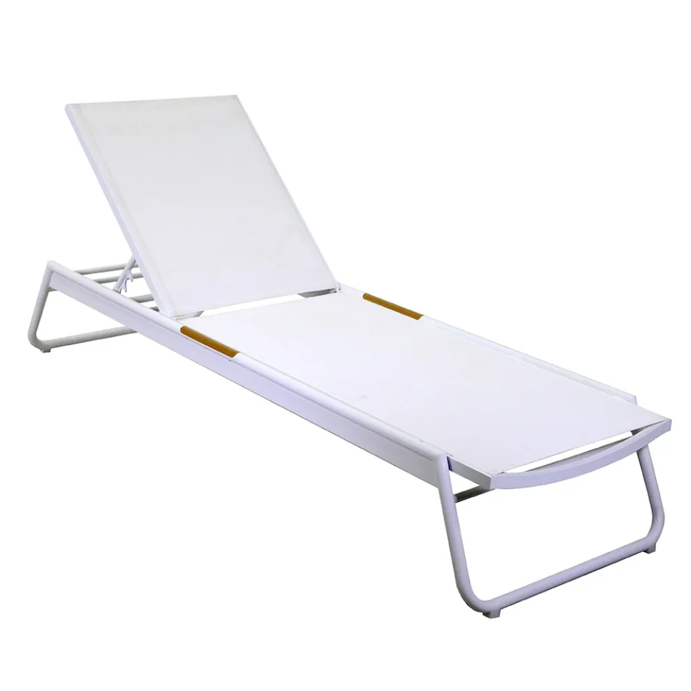 Kinderbett aus Aluminium und Textilene mit Polywood-Einsatz - Farbe