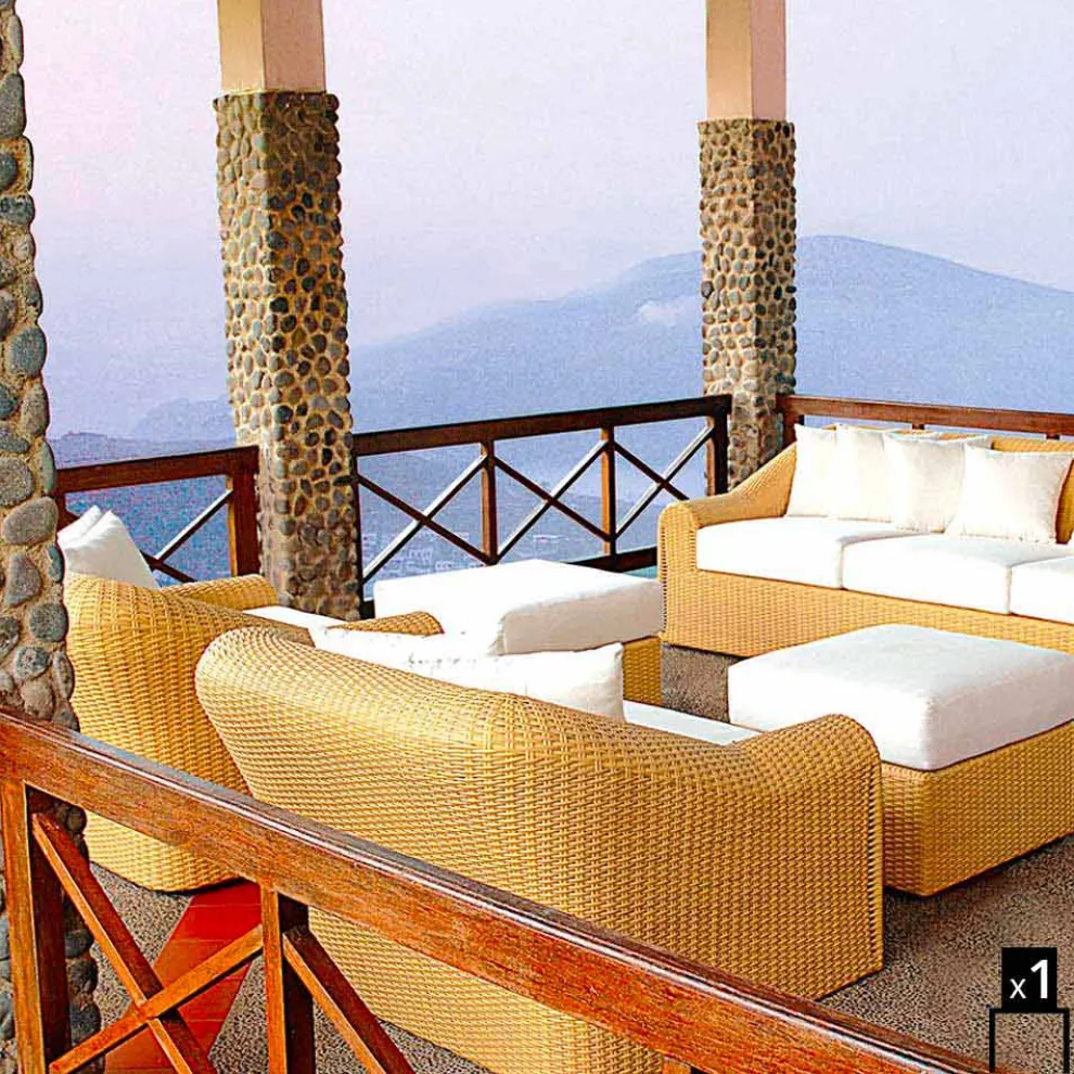 Outdoor Gartensessel aus Polyethylen handgeflochten Cooper