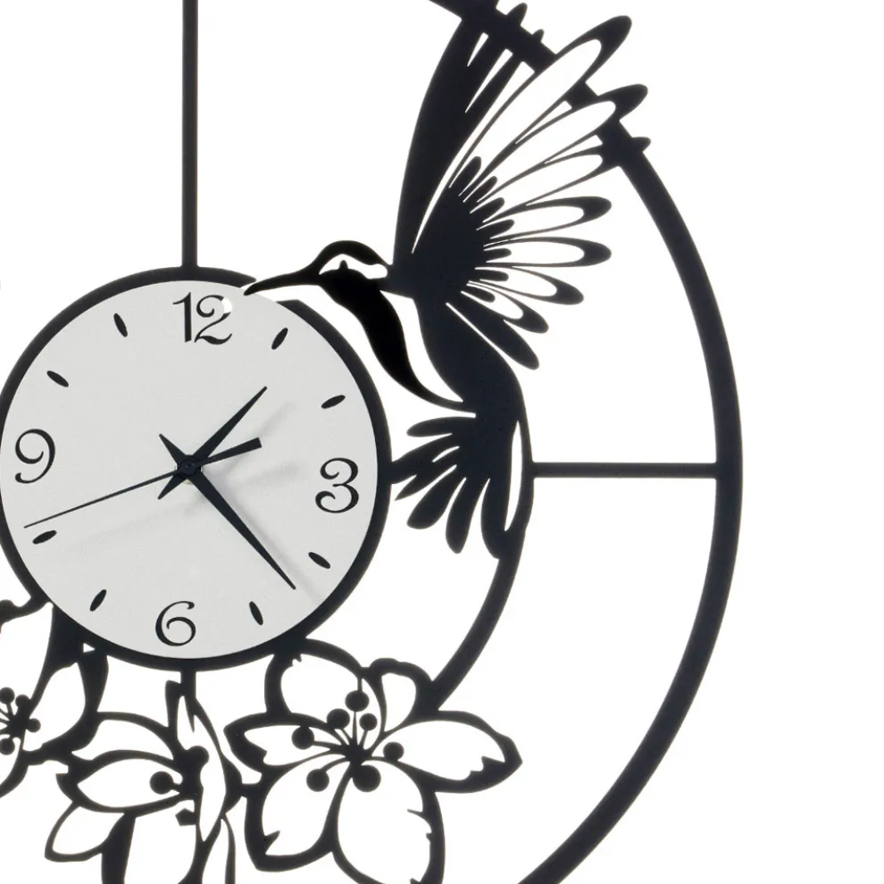 Eisenuhr mit Kolibri-Dekoration, hergestellt in Italien – Jungfrau