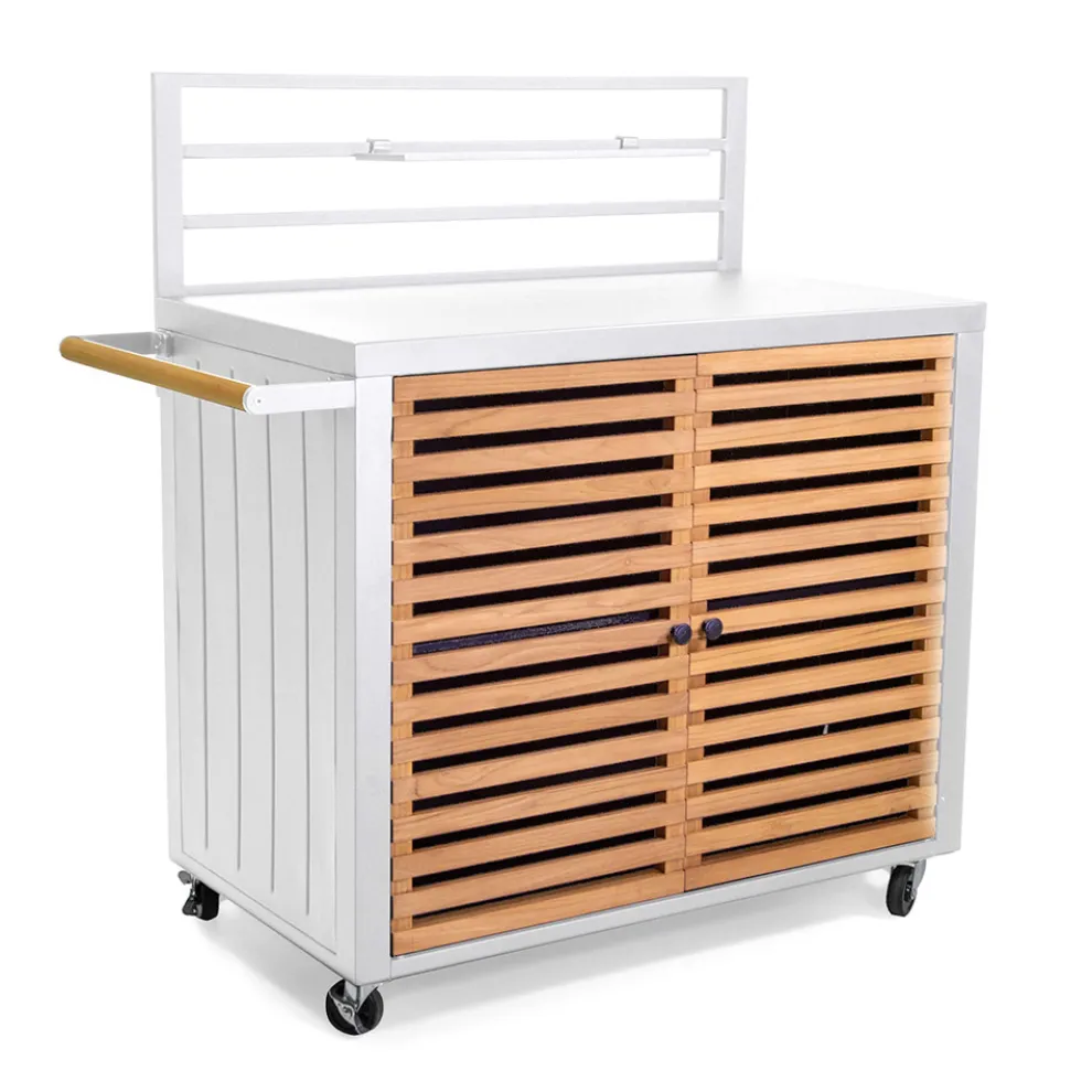 Gartenkabinett aus Aluminium und brasilianischem Teakholz - Tagebuch