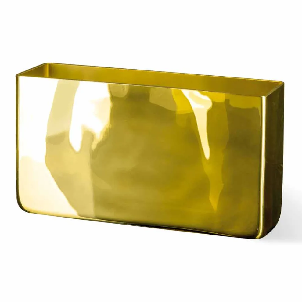 Handgefertigte dekorative Vase aus mundgeblasenem Glas mit Gold-Finish Made in Italy - Ephesus