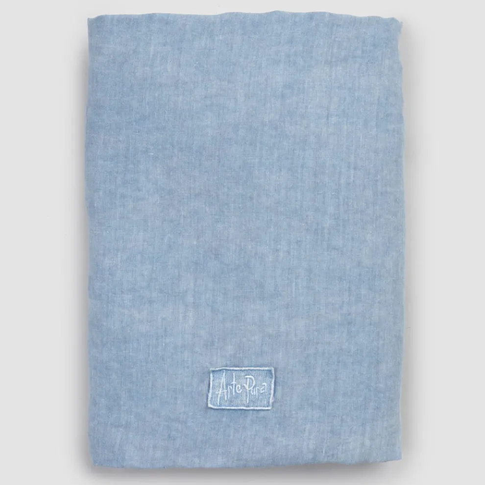 Doppeltes Spannbetttuch, luxuriös gefärbtes Leinen Made in Italy - Fiumano