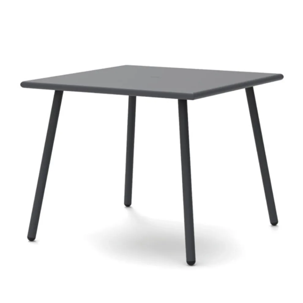 Quadratischer Gartentisch aus verzinktem Stahl Made in Italy - Elvia