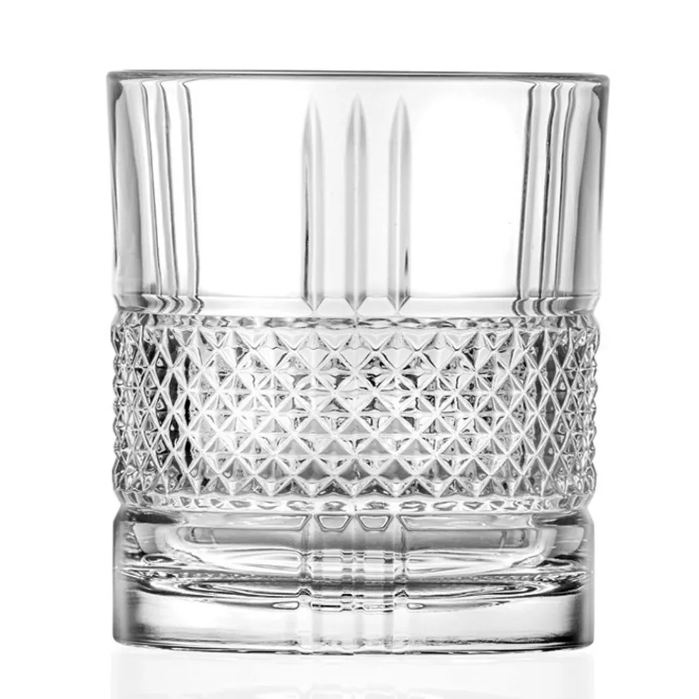 Niedriges Trinkglas-Set aus verziertem Öko-Kristall 12-teilig - Lively