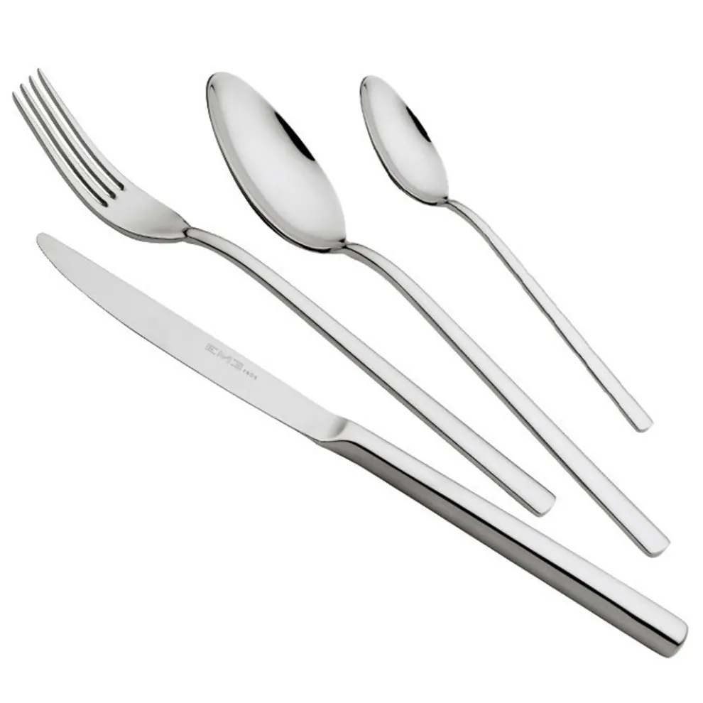 Poliertes Edelstahl Besteck leerer Griff modernes Design 24 Stück - Schwanz