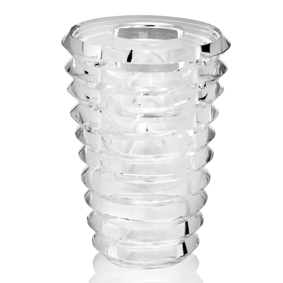 Kristall-Dekorationsvase Originelles Design mit Luxusringen - Mexto