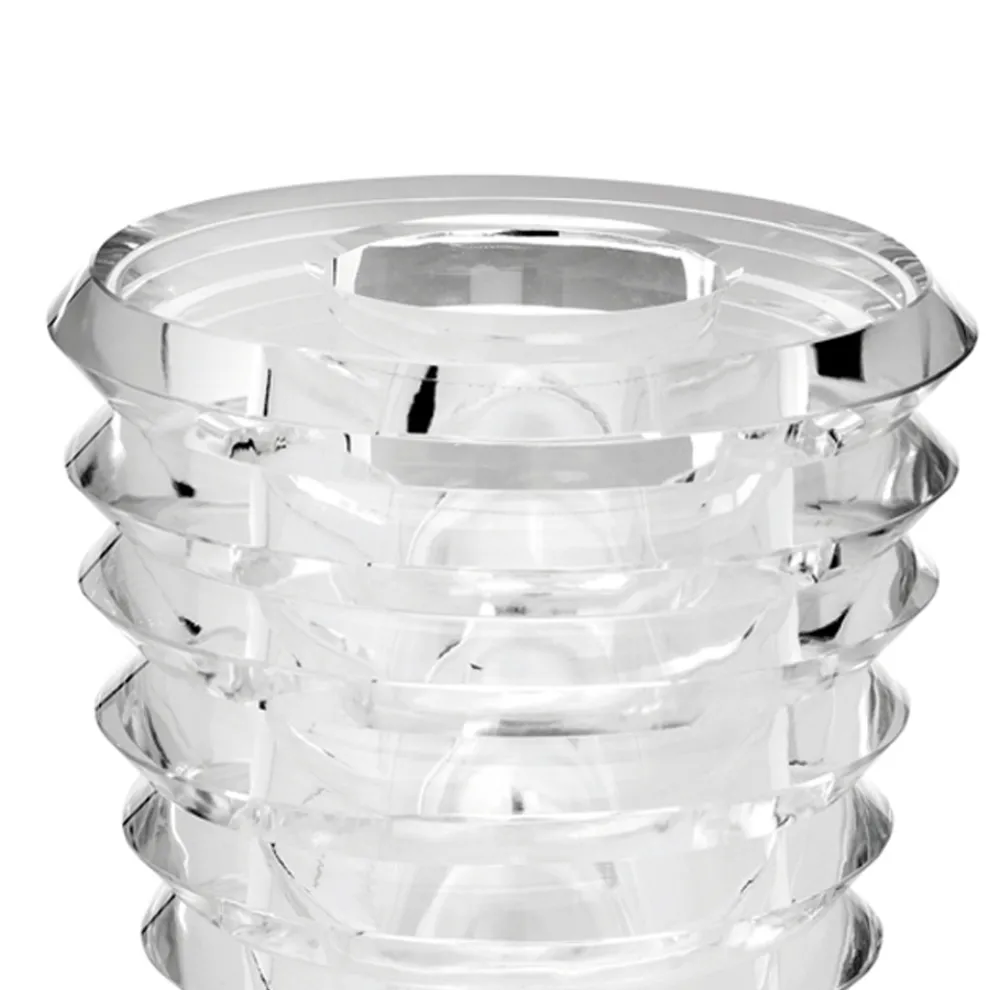 Kristall-Dekorationsvase Originelles Design mit Luxusringen - Mexto